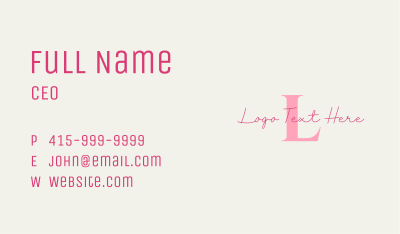 Luxury Brand Lettermark Business Card Image Preview