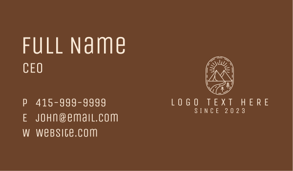 Simple Outdoor Travel Business Card Design