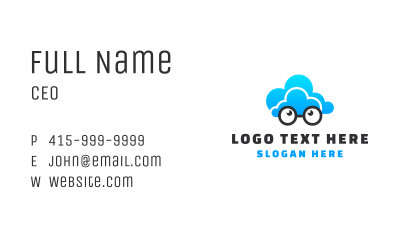 Eyeglasses Cloud Software Business Card Image Preview