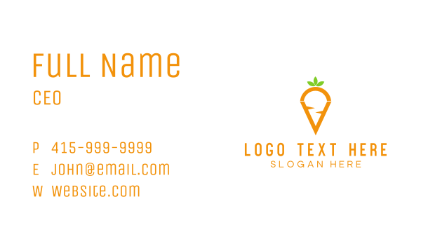 Fresh Carrot Vegetable Business Card Design Image Preview