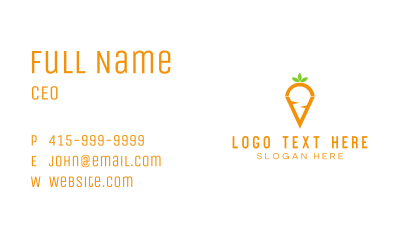 Fresh Carrot Vegetable Business Card Image Preview