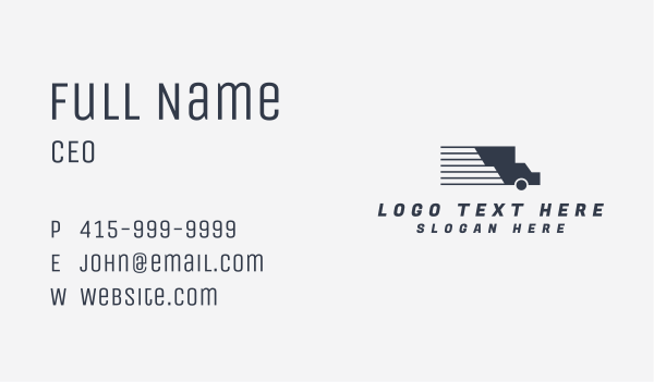 Fast Truck Freight Transport Business Card Design Image Preview