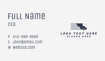 Fast Truck Freight Transport Business Card Image Preview