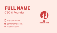 Red Eleven Note Business Card Image Preview