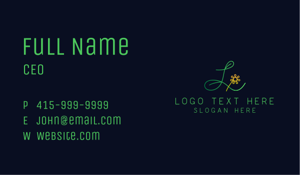 Leaf Business Card Design Image Preview