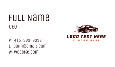 Fast Fire Car Business Card Image Preview