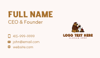 Bear Campfire Camping Business Card Preview