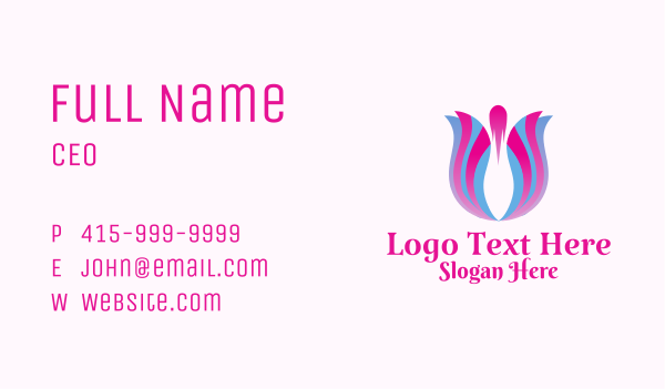 Tulip Flower Floristry Business Card Design Image Preview