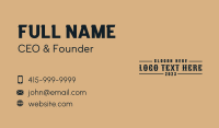 Western Brand Wordmark Business Card Image Preview