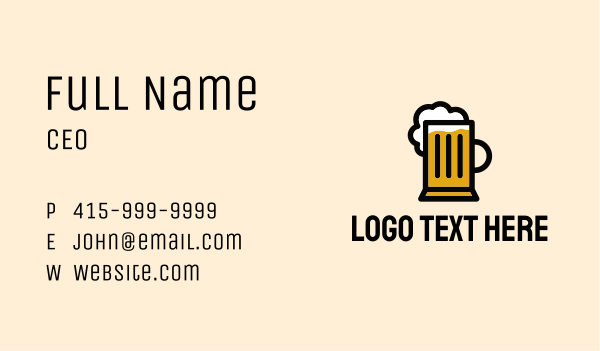 Beer Mug Bistro Business Card Design Image Preview