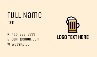 Beer Mug Bistro Business Card