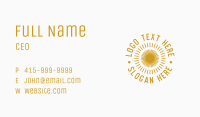 Golden Sun Ray Wordmark  Business Card Image Preview