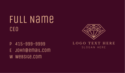 Gemstone Diamond Jewel Business Card