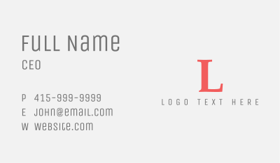 Deluxe Business Lettermark Business Card Image Preview