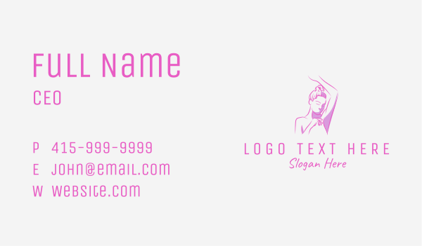 Elegant Fitness Woman Business Card Design Image Preview