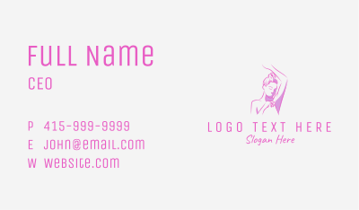 Elegant Fitness Woman Business Card Image Preview