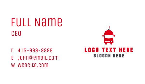 Red Food Truck Business Card Design Image Preview