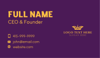 Golden Crown Wings Business Card Image Preview