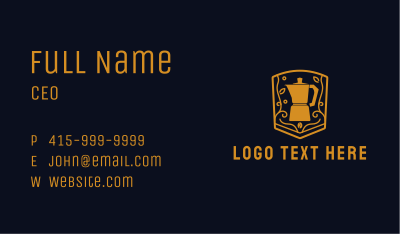 Coffee Brewer Badge Business Card Image Preview