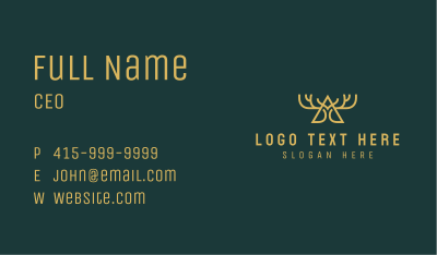 White Antler Letter A Business Card Image Preview
