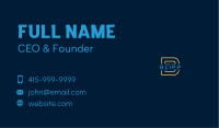 Techno Programmer Lettermark Business Card Image Preview