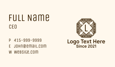 Wooden Leaf Decoration Business Card Image Preview