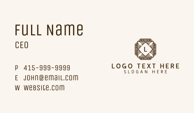 Wooden Leaf Decoration Business Card Image Preview