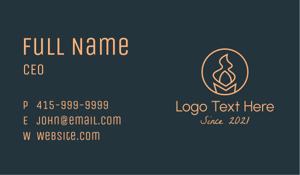 Candle Torch Business Card Design Image Preview