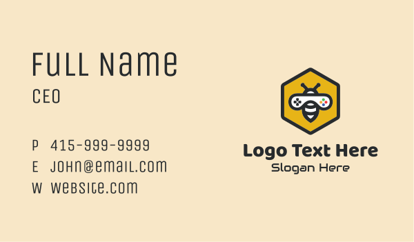Bee Game Controller  Business Card Design Image Preview