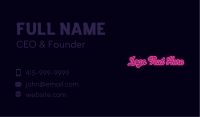 Light Glow Script Business Card Design