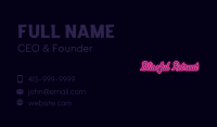 Light Glow Script Business Card Image Preview