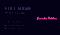 Light Glow Script Business Card Image Preview