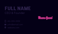 Light Glow Script Business Card Image Preview