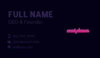 Light Glow Script Business Card Image Preview
