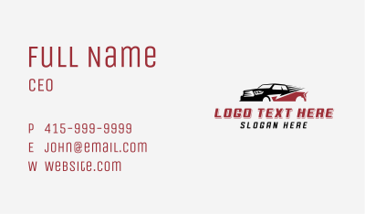 Transport Pickup Truck Business Card Image Preview
