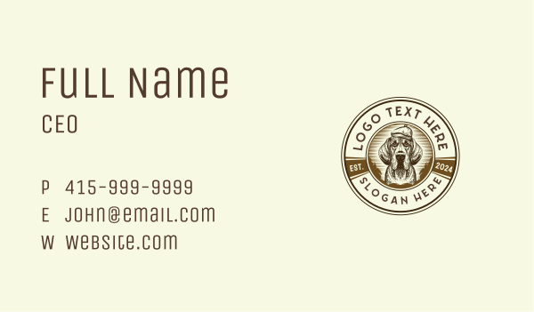 Vintage Dog Puppy Business Card Design Image Preview