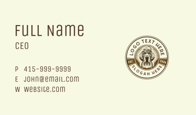Vintage Dog Puppy Business Card Image Preview