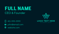 Modern Geometric Triangles Business Card Design