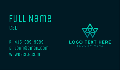 Modern Geometric Triangles Business Card Image Preview