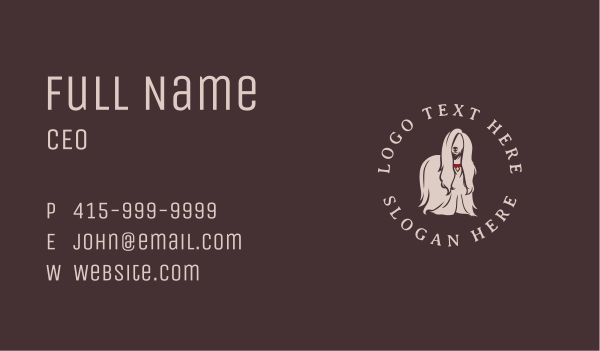 Dog Pet Groomer Business Card Design Image Preview