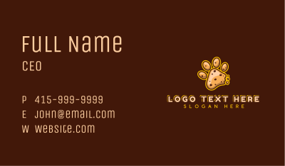 Paw Cookie Chocolate Business Card Image Preview