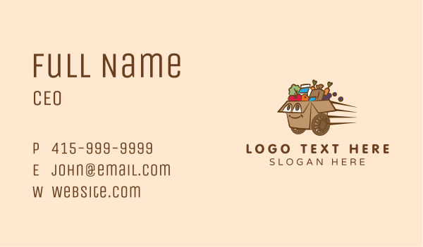 Express Food Delivery Box Business Card Design Image Preview