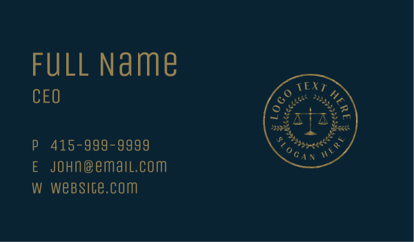 Legal Justice Scales Business Card Design Image Preview