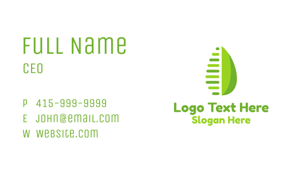 Green Leaf Environmental Business Card Design Image Preview