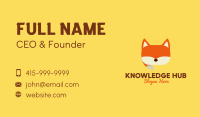 Orange Fox Chat Business Card Image Preview