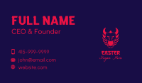 Red Oni Mask Business Card Design