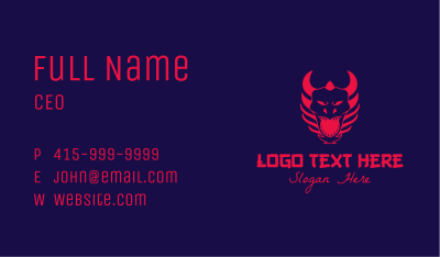Red Oni Mask Business Card Image Preview