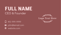 Ornamental Stylist Wordmark  Business Card Image Preview