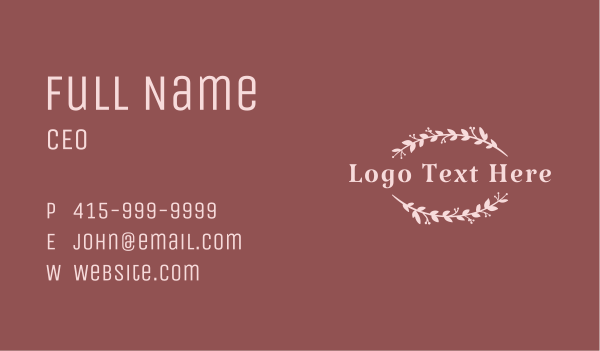 Ornamental Stylist Wordmark  Business Card Design Image Preview