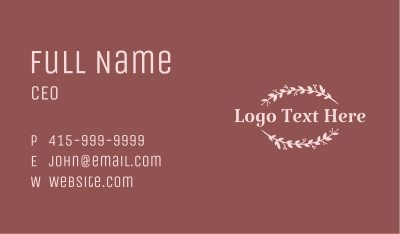 Ornamental Stylist Wordmark  Business Card